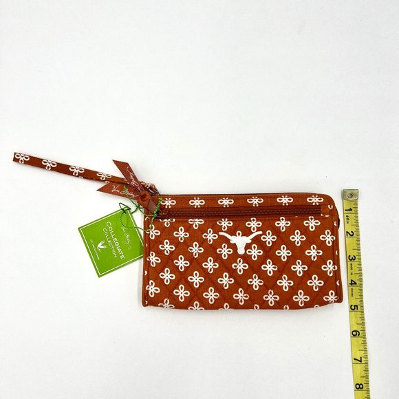 Vera Bradley University of Texas Front Zip Wristlet - Picture 14 of 16